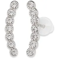 Bruno Banani Ohrstecker Ear Climber Silber 925 mit Zirkonia 925