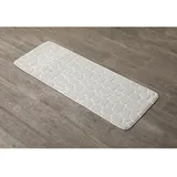 LikeKa Badematte Badezimmerteppich Badteppich weich Badvorleger 45x120 cm weiß