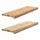 vidaXL Fensterbänke 2 Stk. Unbehandelt 80x25x2 cm Massivholz Eiche