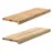 vidaXL Fensterbänke 2 Stk. Unbehandelt 80x25x2 cm Massivholz Eiche
