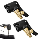 ZFRITP 2 Stück Adapter Französisches Ventil, Adapter Französisches Ventil,Reifenventil Kompressor Adapter Fahrrad,Click Valve,Click Valve Ventilwerkzeuge Ventil für Auto,Moto,Auto Reifen Air Chuck