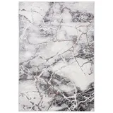 Mazovia Abstraktes Vintage Designer Teppich - Kurzflor Marmor Muster - Weich Teppich für Wohnzimmer, Esszimmer - ÖKO-TEX Wohnzimmerteppich - Teppiche Grau 160 x 220 cm