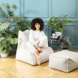 Sitting Point Sitzsack Jazz Woolly Stoff Weiß