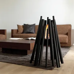 EcoSmart Stix Ethanolkamin Outdoor Range: Schwarz + Brenner schwarz