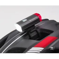 LED-Helmlampe - Fahrradlampe USB wiederaufladbar - vorne und hinten schwarz No Size