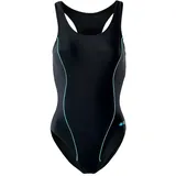 AQUAWAVE Abra Badeanzug - Black / Aqua Splash - M