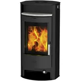 FIREPLACE Kaminofen »Porto«, grau, Stahl, 6 kW, Dauerbrand geeignet - schwarz