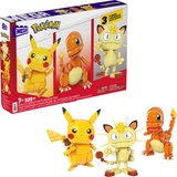 Mattel Mega Pokémon Bausatz, Kanton Region Trio Pikachu, Glumanda, Mauzi