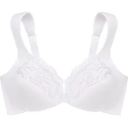 GLAMORISE Vorderverschluss-WonderWire-BH - Weiss 75F Damen 