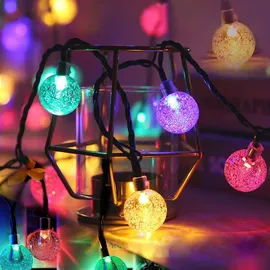 Forever Light Lichterkette Kunststoff 6,5 m 30 Kugeln mehrfarbig
