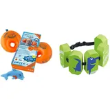 Flipper SwimSafe 1024 & Beco 96071 8 - Schwimmgürtel Sealife, für 3-6 Jahre, 19-30 kg, grün