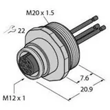 Turck 6935740 Sensor-/Aktor-Steckverbinder, unkonfektioniert Flanschbuchse 1St.