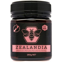 Zealandia Premium Manuka Honig MGO 400+ 250 gramm - 100% Pur aus Neuseeland - Zertifiziertem Methylglyoxal Gehalt - Monofloral Manuka Honey