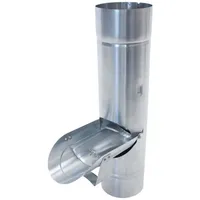 Zambelli Regenrohrklappe ohne Sieb Ø 100mm Silber Regenwasserklappe
