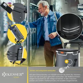 Kesser Einkaufstrolley grau 56L