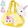 Brubaker Einhorn Tasche Weiß - 20 cm - Plüschtier in Handtasche - Plüsch Stofftier Kuscheltier - Gelb
