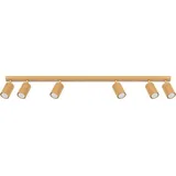 Sollux SL.1566 Plafond KARBON 6L golden 6xGU10 10W Aluminium 16.5x6.5x117cm Lighting