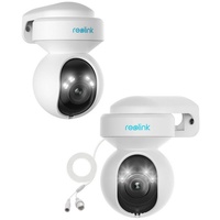 Reolink E1 Outdoor 5MP PTZ 2.4/5G WLAN IP Überwachungskamera (Außenbereich, 2-tlg., Personen- & Autoerkennung, Farbige Nachtsicht, Auto-Tracking, Zoom) weiß