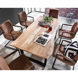 SIT Möbel Bistro-Esstisch 120 x 72 x 65 cm Wildeiche geölt braun