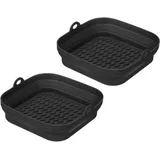 Silikonische Opvouwbare Bakvorm - Magnetron, Oven, Koelkast Toepasselijk - 21*20.3*5cm - Zwart - Schwarz