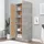 vidaXL Bücherschrank Holzwerkstoff 82,5x30,5x185,5 cm Betongrau 5 Fächer
