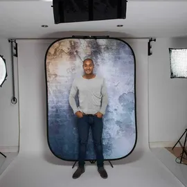 Lastolite LL LB5715 Textilhintergrund Urban (1,5 m x 2,1 m) Wand/Holzzaun