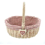 Frank Flechtwaren FRANK FKECHTWAREN Einkaufskorb "Karo", trendiges Karodesign, praktisch