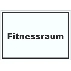 Fitnessraum Aufkleber mit Text Sport Fit waagerecht A5 (148x210mm)