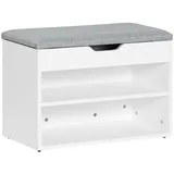 SoBuy Schuhbank 60 x 43 x 30 cm grau / grau