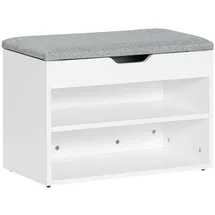SoBuy Schuhbank 60 x 43 x 30 cm grau / grau