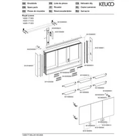 Keuco Royal Lumos 120 cm silber eloxiert offenes Fach smarthome fähig