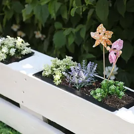 Cepewa Pflanzkasten gewellt 37 x 9,5 x 13,5 cm Schwarz