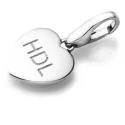 Charm Herz "Herz mit Schriftzug HDL, Silber 925", silber, GIORGIO MARTELLO MILANO, Charms, Damen, Silber 925 (Sterlingsilber)