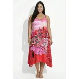 Ulla Popken Strandkleid Urlaubsmotiv Rot 50/52