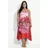 Ulla Popken Strandkleid Urlaubsmotiv Rot 50/52