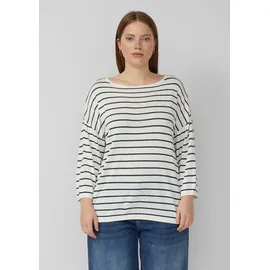 QS Strickpullover Blau / Creme 50