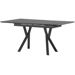Esstisch ausziehbar  Bruno , schwarz , Maße (cm): B: 90 H: 76