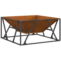 vidaXL Feuerstelle Quadratisch 80x80x40 cm Cortenstahl Vidaxl