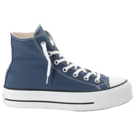 Converse Sneaker CONVERSE "CHUCK TAYLOR ALL STAR LIFT PLATFORM", Damen, Gr. 37, weiß (slacker blau, weiß, schwarz), Textil, Schuhe Sneaker