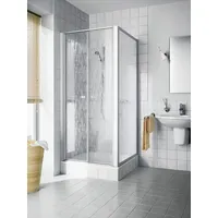 Kermi NOVA 2000 Duschtür rechts 80 x 200 cm 765-800 mm weiß Kunstglas