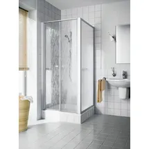Kermi NOVA 2000 Duschtür rechts 80 x 200 cm 765-800 mm weiß Kunstglas