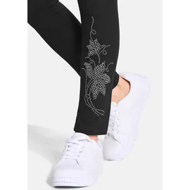 GOLDNER Bequeme Baumwoll-Leggings Kurzgröße Schwarz 20
