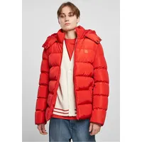 URBAN CLASSICS Hooded Puffer Jacket in Rot, Größe 3XL