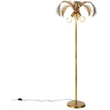 QAZQA Vintage Stehleuchte gold 2-flammig - Botanica