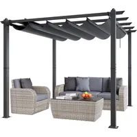 Vevor Pavillon Gartenzelt Outdoor Pergola Sonnenschutzdach 2,97x2,97x2,3m Grau