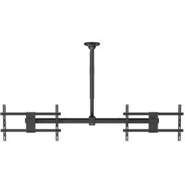 Maclean Brackets Maclean MC-111 B Deckenhalterung Für 2 TVs Bis 60 Zoll, VESA 600x400, 360° Drehbar, Höhenverstellbar, Neigbar, Kabelmanagement, Tragkraft 2x40 Kg, Für Büro Und Konferenzräume