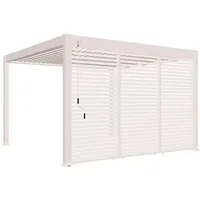 Gardenson Pavillon-Seitenteil ca. 123x235 cm Aluminium Weiß