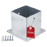 SOTech Bodenanker Zum Aufschrauben 140 x 152 mm Silber/Stahl