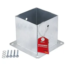 SOTech Bodenanker Zum Aufschrauben 140 x 152 mm Silber/Stahl
