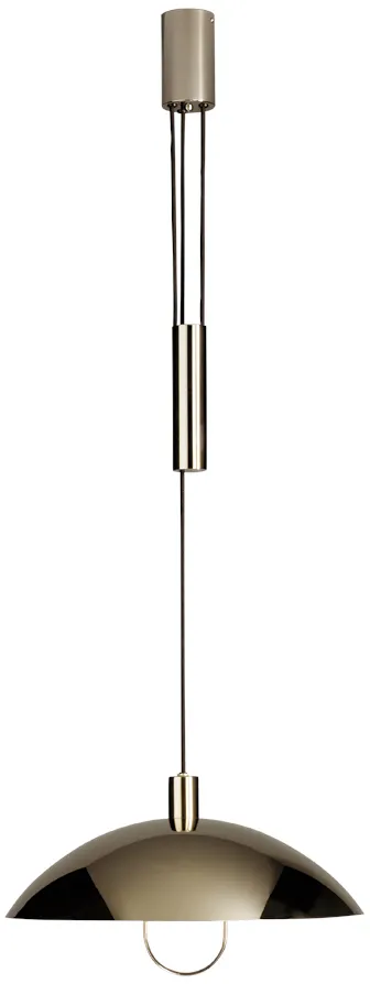 Tecnolumen Bauhaus HMB 25/500 Pendelleuchte, mit Rollenzug, aluminium poliert